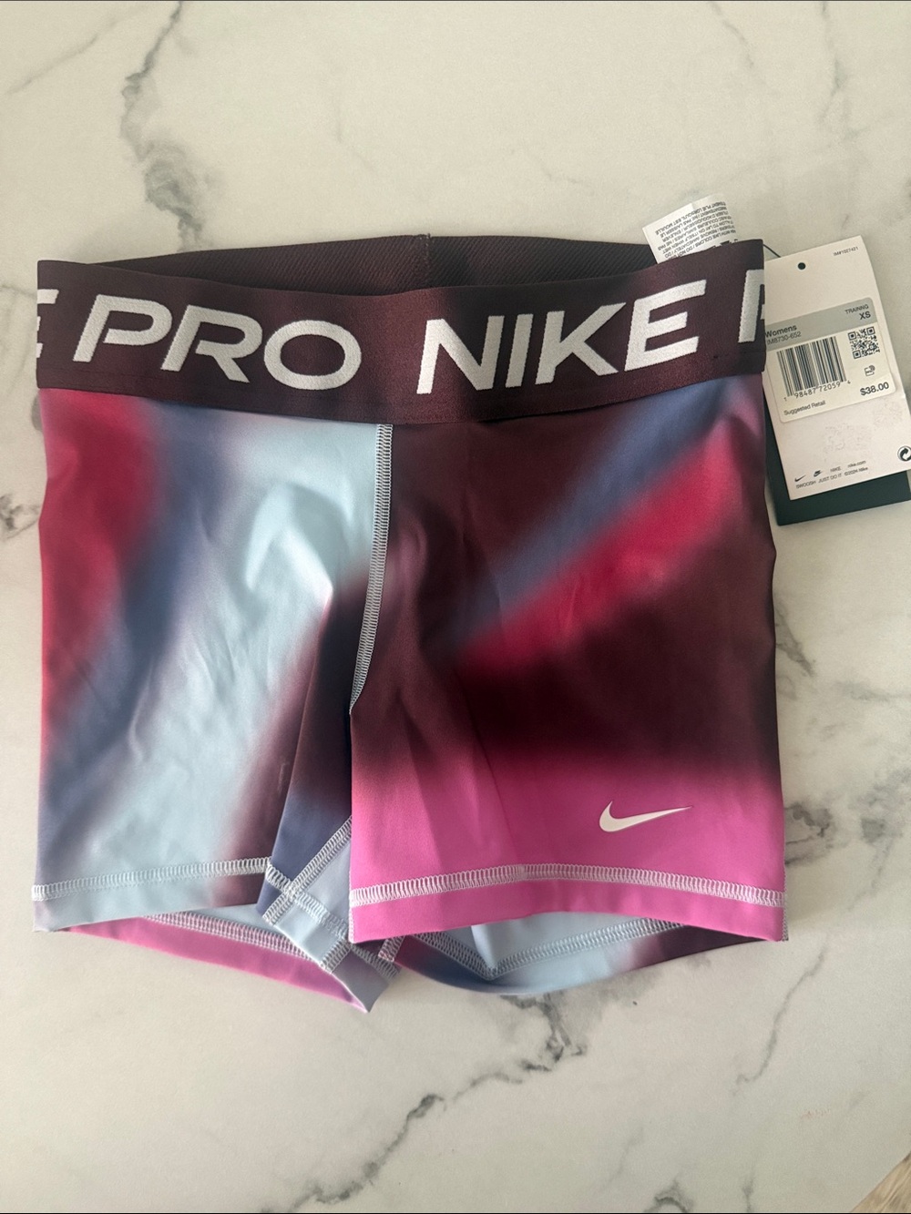Nike Pro Women’s Training Shorts Pink Purple Gradient Size XS NWT Dri-FIT